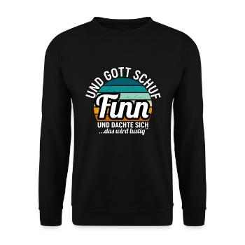 Frank - Unisex Pullover - Schwarz - Vorne - Alina (178cm) & Michal (187cm)