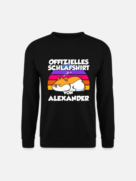 Offizielles Schlafshirt Von Alexander - Unisex Pullover - Schwarz