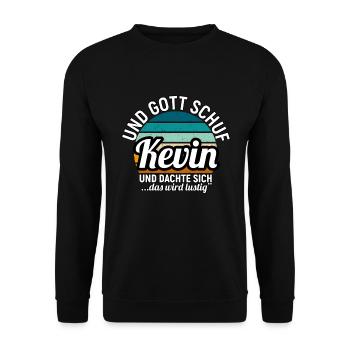 Kevin - Unisex Pullover - Schwarz - Vorne - Alina (178cm) & Michal (187cm)