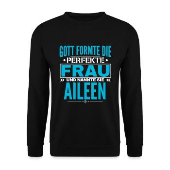 Aileen Name Design - Unisex Sweatshirt - black - Front - Alina (178cm) & Michal (187cm)