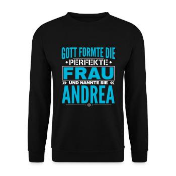 Andrea Name Design - Unisex Sweatshirt - black - Front - Alina (178cm) & Michal (187cm)