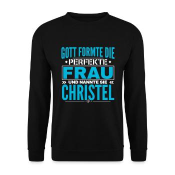 Christel Nom Design - Sweat-shirt Unisexe - noir - Devant - Alina (178cm) & Michal (187cm)