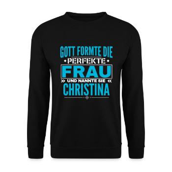 Christina Nom Design - Sweat-shirt Unisexe - noir - Devant - Alina (178cm) & Michal (187cm)