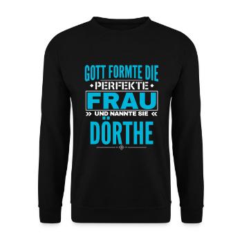 Dörthe Name Design - Unisex Sweatshirt - black - Front - Alina (178cm) & Michal (187cm)