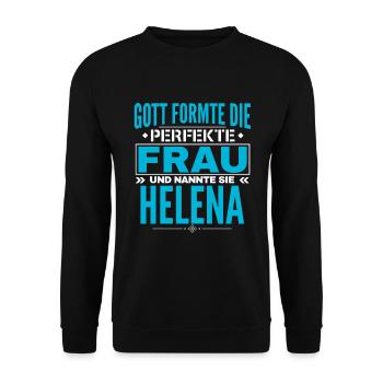 Helena Name Design - Unisex Sweatshirt - black - Front - Alina (178cm) & Michal (187cm)