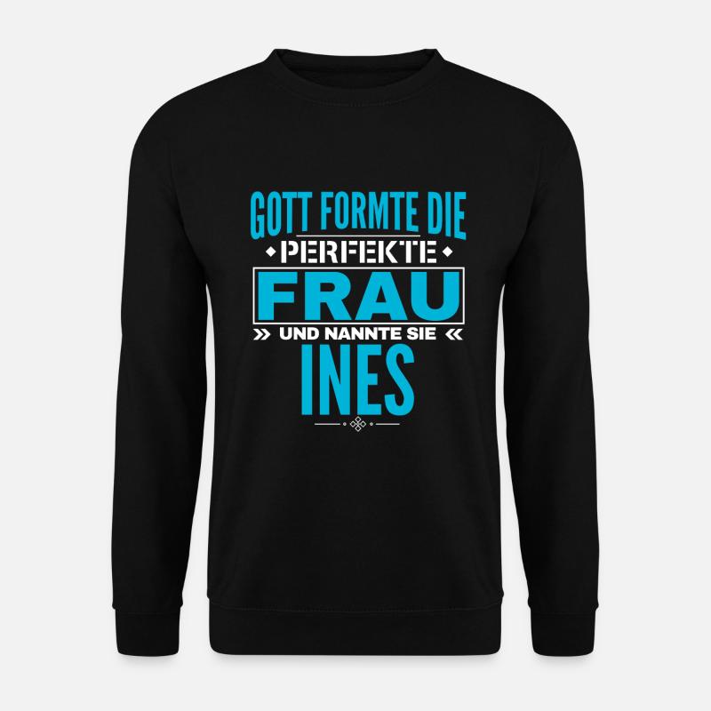 Ines Name Design - Unisex Pullover - Schwarz