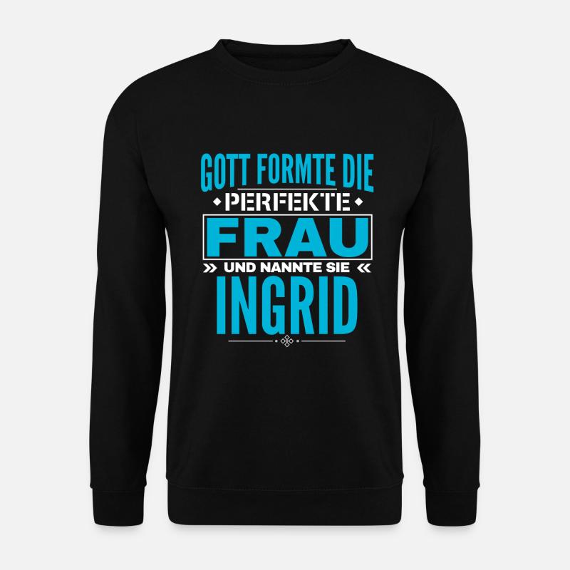 Conception du nom d’Ingrid - Sweat-shirt Unisexe - noir