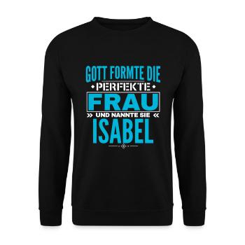 Isabel Name Design - Unisex Sweatshirt - black - Front - Alina (178cm) & Michal (187cm)