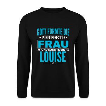 Conception du nom Louise - Sweat-shirt Unisexe - noir - Devant - Alina (178cm) & Michal (187cm)