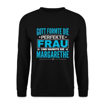 Margarethe Name Design - Unisex Sweatshirt - black - Front - Alina (178cm) & Michal (187cm)
