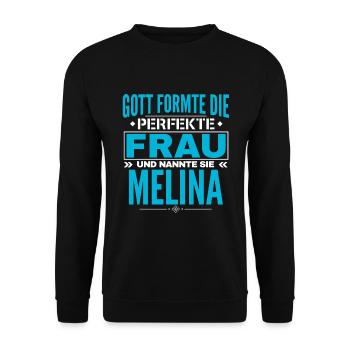 Melina Nom Design - Sweat-shirt Unisexe - noir - Devant - Alina (178cm) & Michal (187cm)