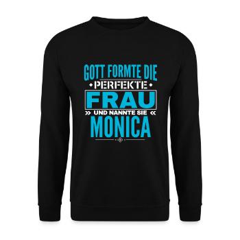 Monica Name Design - Unisex Sweatshirt - black - Front - Alina (178cm) & Michal (187cm)