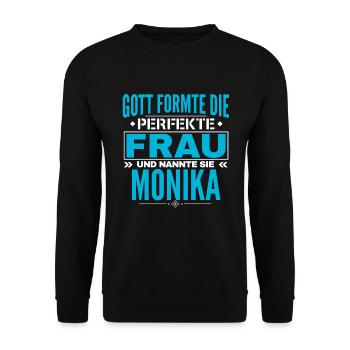 Conception du nom Monika - Sweat-shirt Unisexe - noir - Devant - Alina (178cm) & Michal (187cm)