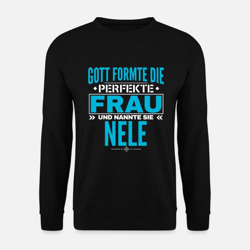 Nele Name Design - Unisex Pullover - Schwarz