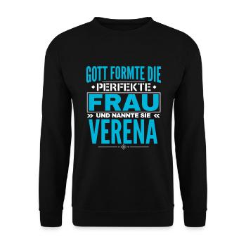 Verena Name Design - Unisex Pullover - Schwarz - Vorne - Alina (178cm) & Michal (187cm)