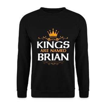 Brian - Unisex Pullover - Schwarz - Vorne - Alina (178cm) & Michal (187cm)