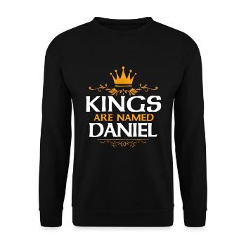 Daniel - Unisex Pullover - Schwarz - Vorne - Alina (178cm) & Michal (187cm)