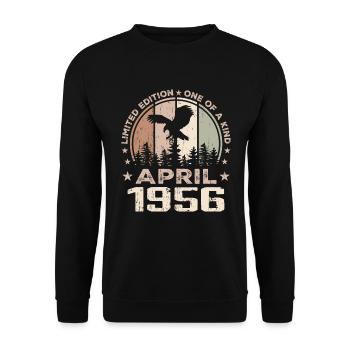 Incomparable since April 1956, 68th Anniversary - Unisex Sweatshirt - black - Front - Alina (178cm) & Michal (187cm)