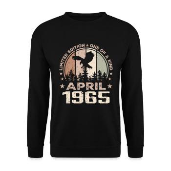Incomparable since April 1965, 59th Anniversary - Unisex Sweatshirt - black - Front - Alina (178cm) & Michal (187cm)