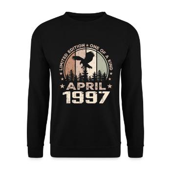 Unvergleichlich seit April 1997, 27. Jahrestag - Unisex Pullover - Schwarz - Vorne - Alina (178cm) & Michal (187cm)