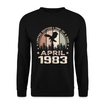 Unvergleichlich seit April 1983, 41. Jahrestag - Unisex Pullover - Schwarz - Vorne - Alina (178cm) & Michal (187cm)