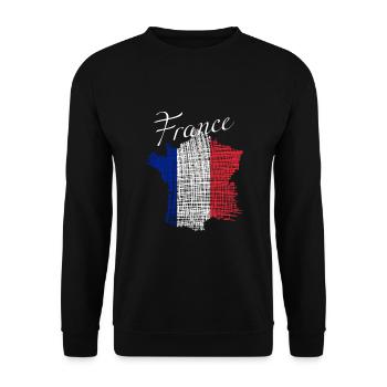Frankreich France - Unisex Pullover - Schwarz - Vorne - Alina (178cm) & Michal (187cm)