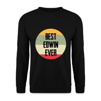Best Edwin Ever - Unisex Sweatshirt - black - Front - Alina (178cm) & Michal (187cm)