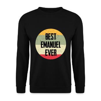 Le meilleur Emanuel de tous les temps - Sweat-shirt Unisexe - noir - Devant - Alina (178cm) & Michal (187cm)
