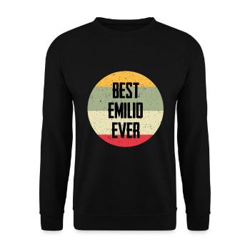 Best Emilio Ever - Unisex Pullover - Schwarz - Vorne - Alina (178cm) & Michal (187cm)