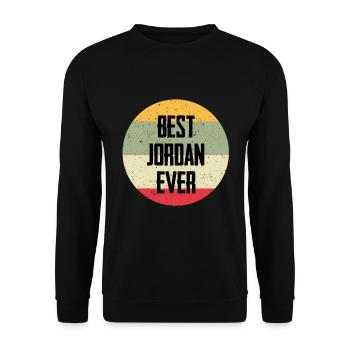 Best Jordan Ever - Unisex Sweatshirt - black - Front - Alina (178cm) & Michal (187cm)