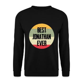 Best Jonathan Ever - Unisex Pullover - Schwarz - Vorne - Alina (178cm) & Michal (187cm)