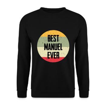 Best Manuel Ever - Unisex Sweatshirt - black - Front - Alina (178cm) & Michal (187cm)