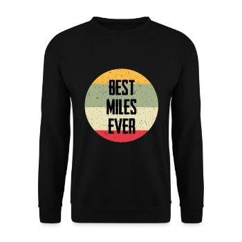 Best Miles Ever - Unisex Sweatshirt - black - Front - Alina (178cm) & Michal (187cm)