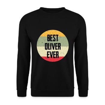 Le meilleur Oliver de tous les temps - Sweat-shirt Unisexe - noir - Devant - Alina (178cm) & Michal (187cm)