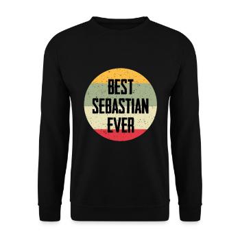 Best Sebastian Ever - Unisex Sweatshirt - black - Front - Alina (178cm) & Michal (187cm)