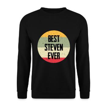 Best Steven Ever - Unisex Pullover - Schwarz - Vorne - Alina (178cm) & Michal (187cm)