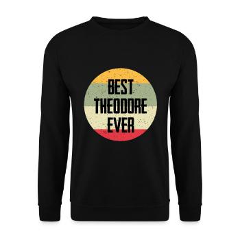 Best Theodore Ever - Unisex Sweatshirt - black - Front - Alina (178cm) & Michal (187cm)