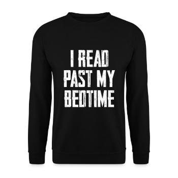 I Read Past My Bedtime - Unisex Pullover - Schwarz - Vorne - Alina (178cm) & Michal (187cm)