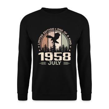 Incomparable since July 1958, 66th Anniversary - Unisex Sweatshirt - black - Front - Alina (178cm) & Michal (187cm)