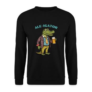 Ale-Igator - Unisex Pullover - Schwarz - Vorne - Alina (178cm) & Michal (187cm)