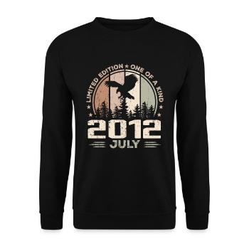 Incomparable since July 2012, 12th Anniversary - Unisex Sweatshirt - black - Front - Alina (178cm) & Michal (187cm)