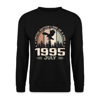 Incomparable depuis juillet 1995, 29e Anniversaire - Sweat-shirt Unisexe - noir - Devant - Alina (178cm) & Michal (187cm)