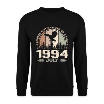 Incomparable depuis juillet 1994, 30e Anniversaire - Sweat-shirt Unisexe - noir - Devant - Alina (178cm) & Michal (187cm)