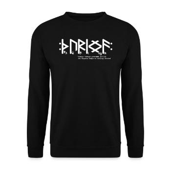 Thuringian "Þuringa" + Info [heathen roots_01]QRF0© - Unisex Sweatshirt - black - Front - Alina (178cm) & Michal (187cm)