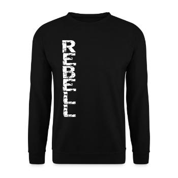 REBEL legend pride rebellion resistance gift - Unisex Sweatshirt - black - Front - Alina (178cm) & Michal (187cm)