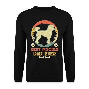 Best Poodle Dad Ever King Poodle Dad - Unisex Sweatshirt - black - Front - Alina (178cm) & Michal (187cm)