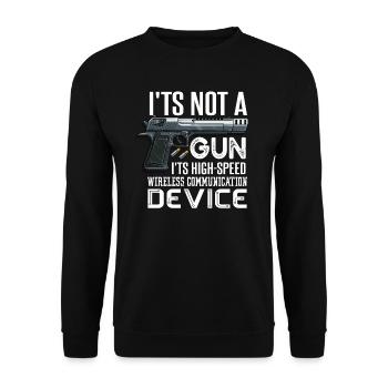Its Not A Gun Meme - Funny Its Not A Gun T-Shirt - Unisex Sweatshirt - black - Front - Alina (178cm) & Michal (187cm)