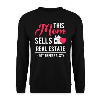 Diese Mutter verkauft Immobilien bekommen Empfehlungen Frauen - Unisex Pullover - Schwarz - Vorne - Alina (178cm) & Michal (187cm)