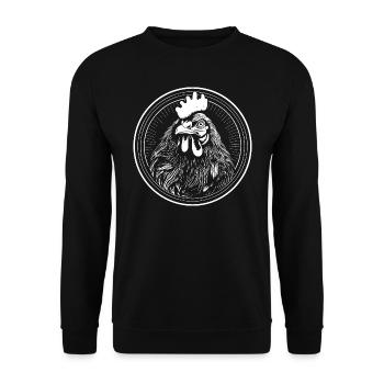Hahn - Unisex Pullover - Schwarz - Vorne - Alina (178cm) & Michal (187cm)