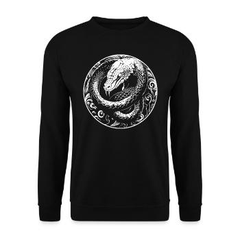 Snake - Unisex Sweatshirt - black - Front - Alina (178cm) & Michal (187cm)